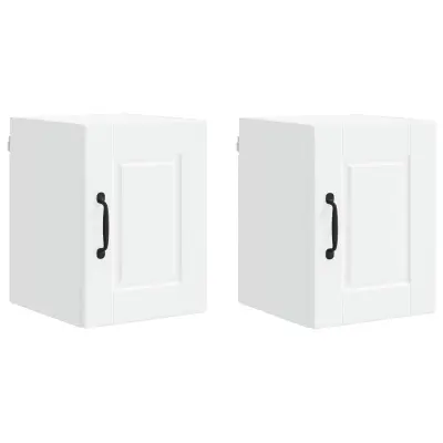 vidaXL Kuhinjski element 2 pcs Bela 30 x 31 x 40 cm Konstruiran les