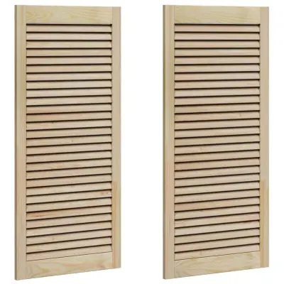 vidaXL Vrata omare z vrati 2 pcs Naravna 140.5 x 2 x 59.5 cm