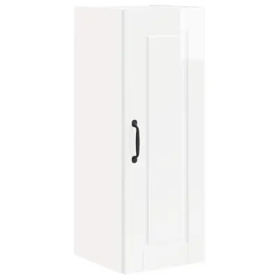 vidaXL Kuhinjski element s polico Visok sijaj bela 30 x 31 x 80 cm