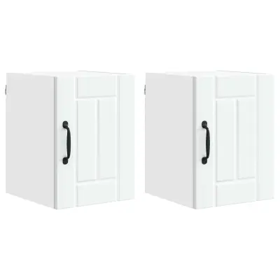 vidaXL Kuhinjski element 2 pcs Bela 30 x 31 x 40 cm Konstruiran les