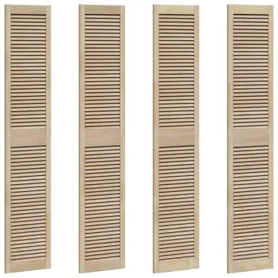 vidaXL Vrata omare z vrati 4 pcs Naravna 201 x 2,1 x 39,5 cm