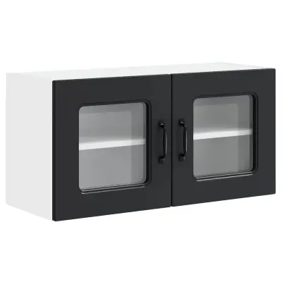 vidaXL Kuhinjski element Kalmar Črna 80 x 31 x 40 cm Konstruiran les