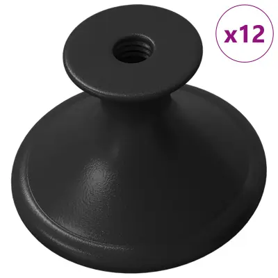 vidaXL Ročaj 12 pcs Črna Ø30 mm Aluminij