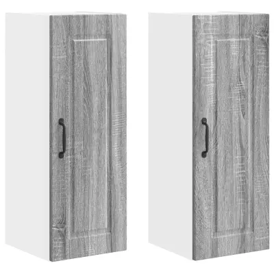 vidaXL Kuhinjski element s polico 2 pcs Siva Sonoma 30 x 31 x 80 cm