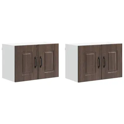 vidaXL Kuhinjski element Kalmar 2 pcs Rjav hrast 60 x 31 x 40 cm