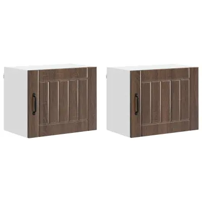 vidaXL Kuhinjski element 2 pcs Rjav hrast 50 x 31 x 40 cm