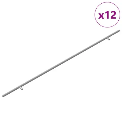 vidaXL Ročaj za omaro 12 pcs srebrna 900 mm Nerjaveče jeklo