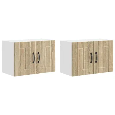 vidaXL Kuhinjske stenske omare 2 pcs Sonoma hrast 60 x 31 x 40 cm