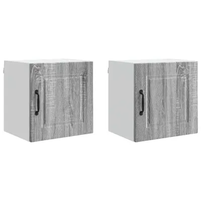 vidaXL Kuhinjski element s polico 2 pcs Siva Sonoma 40 x 31 x 40 cm