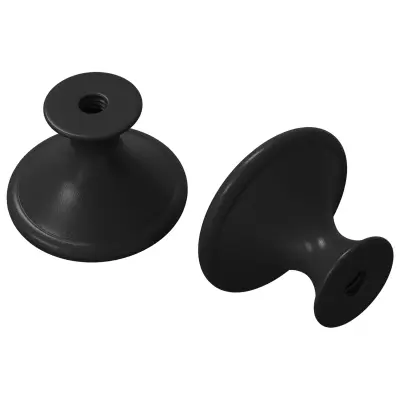 vidaXL Ročaj 2 pcs Črna Ø30 mm Aluminij