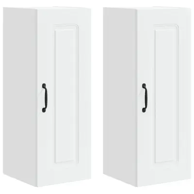 vidaXL Kuhinjski element Kalmar 2 pcs Bela 30 x 31 x 80 cm