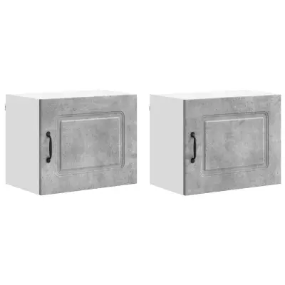vidaXL Kuhinjski element Kalmar 2 pcs Betonsko siva 50 x 31 x 40 cm