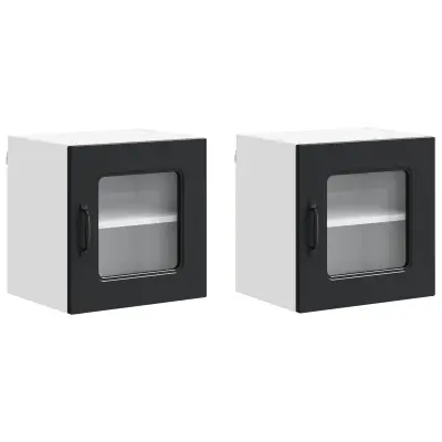 vidaXL Kuhinjski element Kalmar 2 pcs Črna 40 x 31 x 40 cm