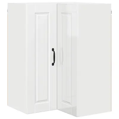 vidaXL Kuhinjski element s polico Visok sijaj bela 57 x 57 x 80 cm