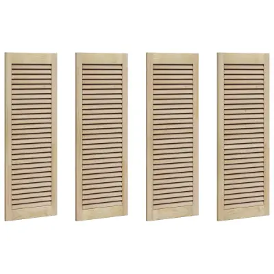 vidaXL Vrata omare z vrati 4 pcs Naravna 110 x 2,1 x 39,5 cm
