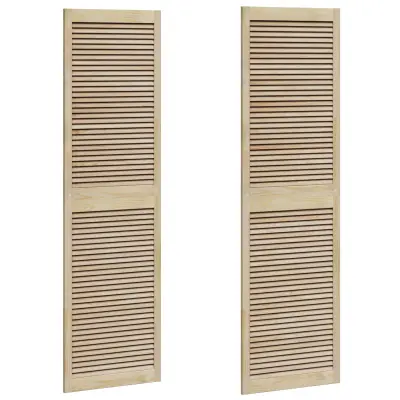 vidaXL Vrata omare z vrati 2 pcs Naravna 201 x 2,1 x 59,5 cm