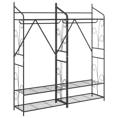 vidaXL Odprt omara Enobarvno 2 pcs 78 x 36 x 158 cm