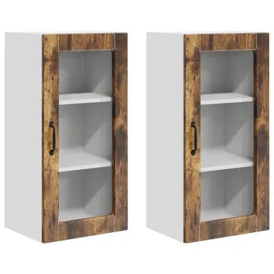 vidaXL Kuhinjski element 2 pcs Dimljeni oreh 40 x 31 x 80 cm