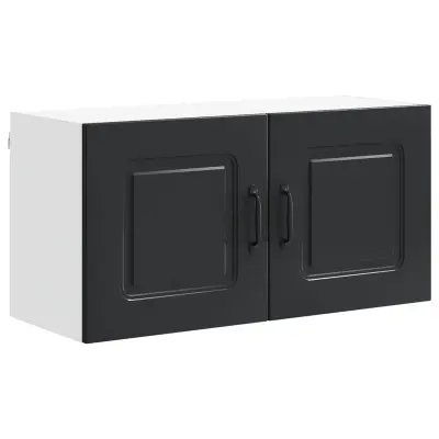 vidaXL Kuhinjski element Kalmar Črna 80 x 31 x 40 cm Konstruiran les