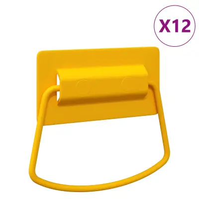 vidaXL Ročaji za kabinete 12 pcs Gorčična 85 x 45 mm Kovina