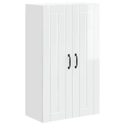 vidaXL Kuhinjski element Visok sijaj bela 60 x 31 x 100 cm