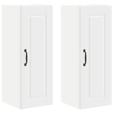 vidaXL Kuhinjski element 2 pcs Bela 30 x 31 x 80 cm Konstruiran les