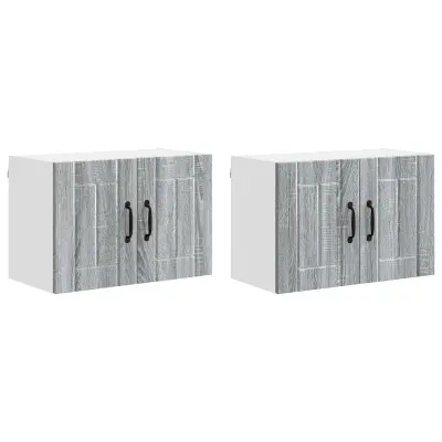 vidaXL Kuhinjske stenske omare 2 pcs Siva Sonoma 60 x 31 x 40 cm