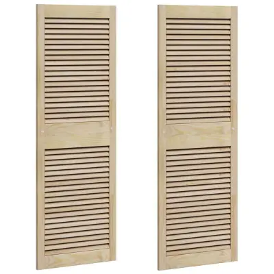 vidaXL Vrata omare z vrati 2 pcs Naravna 140.5 x 2 x 59.5 cm