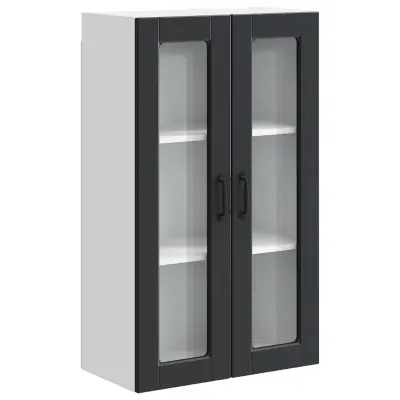 vidaXL Kuhinjski element z vrati Črna 60 x 31 x 100 cm Konstruiran les