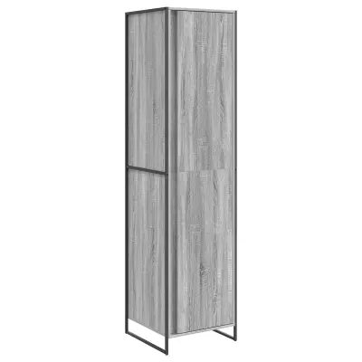 vidaXL Omara 2 pcs Siva Sonoma 50 x 50 x 200 cm Konstruiran les