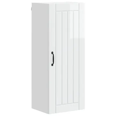 vidaXL Kuhinjski element Visok sijaj bela 40 x 31 x 100 cm