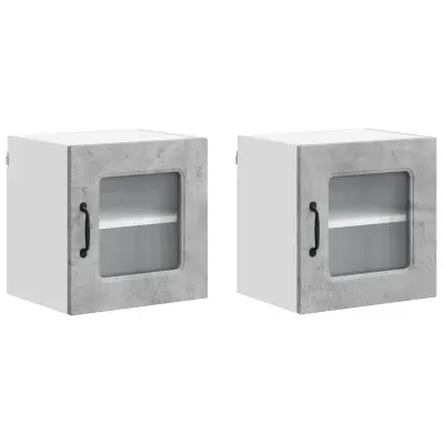 vidaXL Kuhinjski element Kalmar 2 pcs Betonsko siva 40 x 31 x 40 cm