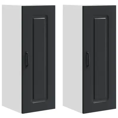 vidaXL Kuhinjski element Kalmar 2 pcs Črna 30 x 31 x 80 cm