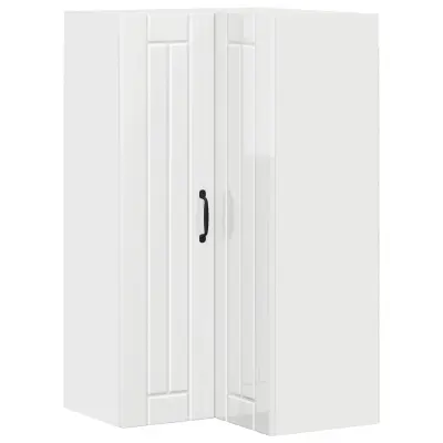 vidaXL Kuhinjski element Visok sijaj bela 57 x 57 x 100 cm