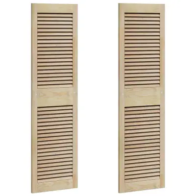 vidaXL Vrata omare z vrati 2 pcs Naravna 140.5 x 2 x 59.5 cm