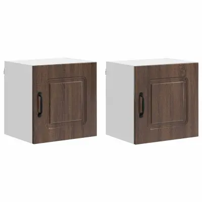 vidaXL Kuhinjski element Kalmar 2 pcs Rjav hrast 40 x 31 x 40 cm
