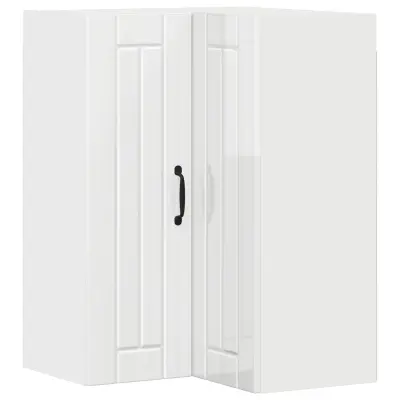 vidaXL Kuhinjski element Visok sijaj bela 57 x 57 x 80 cm