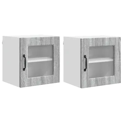 vidaXL Kuhinjski element s polico 2 pcs Siva Sonoma 40 x 31 x 40 cm