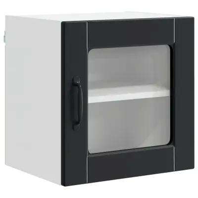 vidaXL Kuhinjski element s polico Črna 40 x 31 x 40 cm Konstruiran les