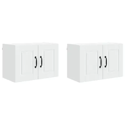 vidaXL Kuhinjski element 2 pcs Bela 60 x 31 x 40 cm Konstruiran les