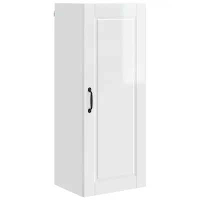 vidaXL Kuhinjski element s polico Visok sijaj bela 40 x 31 x 100 cm