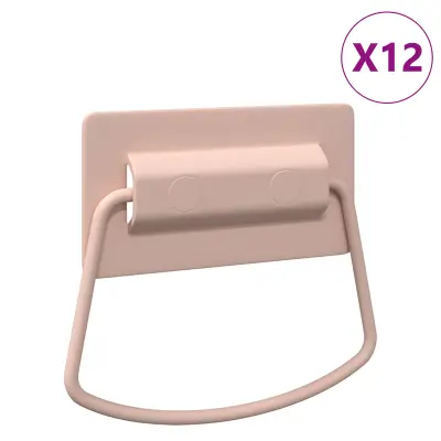 vidaXL Ročaji za kabinete 12 pcs Roza 85 x 45 mm Kovina