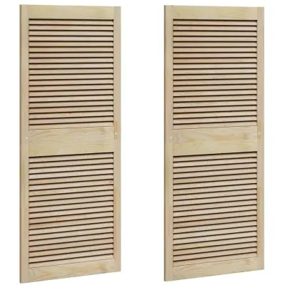 vidaXL Vrata omare z vrati 2 pcs Naravna 140,5 x 2,1 x 59,5 cm