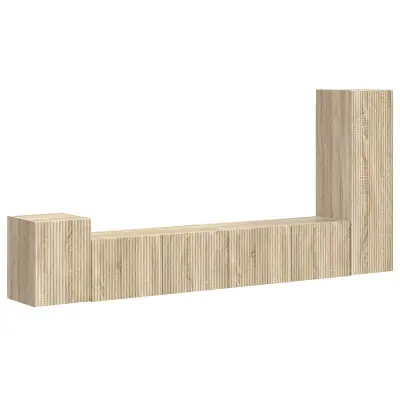 vidaXL Komplet TV omaric 3 pcs Sonoma hrast Konstruiran les