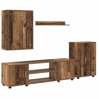 vidaXL Komplet TV omaric 4 pcs Star les Konstruiran les