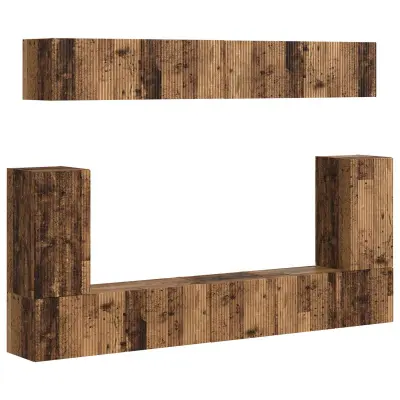 vidaXL Komplet TV omaric 5 pcs Star les Konstruiran les