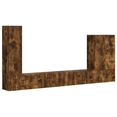 vidaXL Namestitev na steno 6 pcs Dimljeni oreh