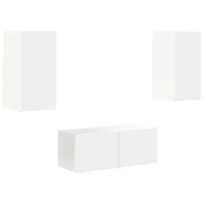 vidaXL Komplet TV omaric 6 pcs Bela Konstruiran les