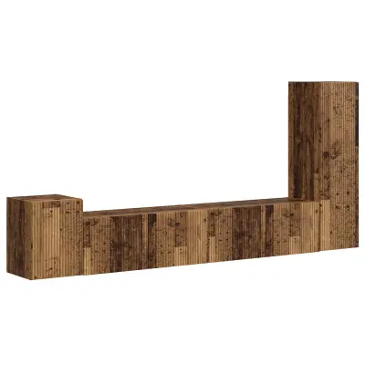 vidaXL Komplet TV omaric 3 pcs Star les Konstruiran les