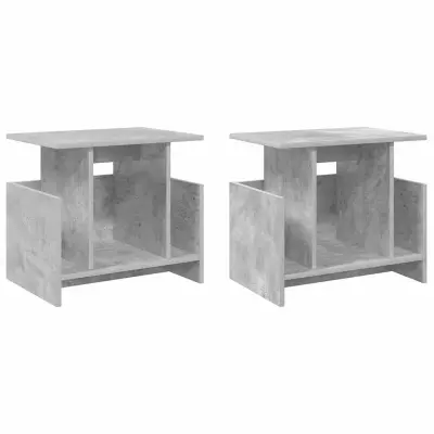 vidaXL TV stojalo 2 pcs Betonsko siva 50 x 35 x 45 cm Konstruiran les